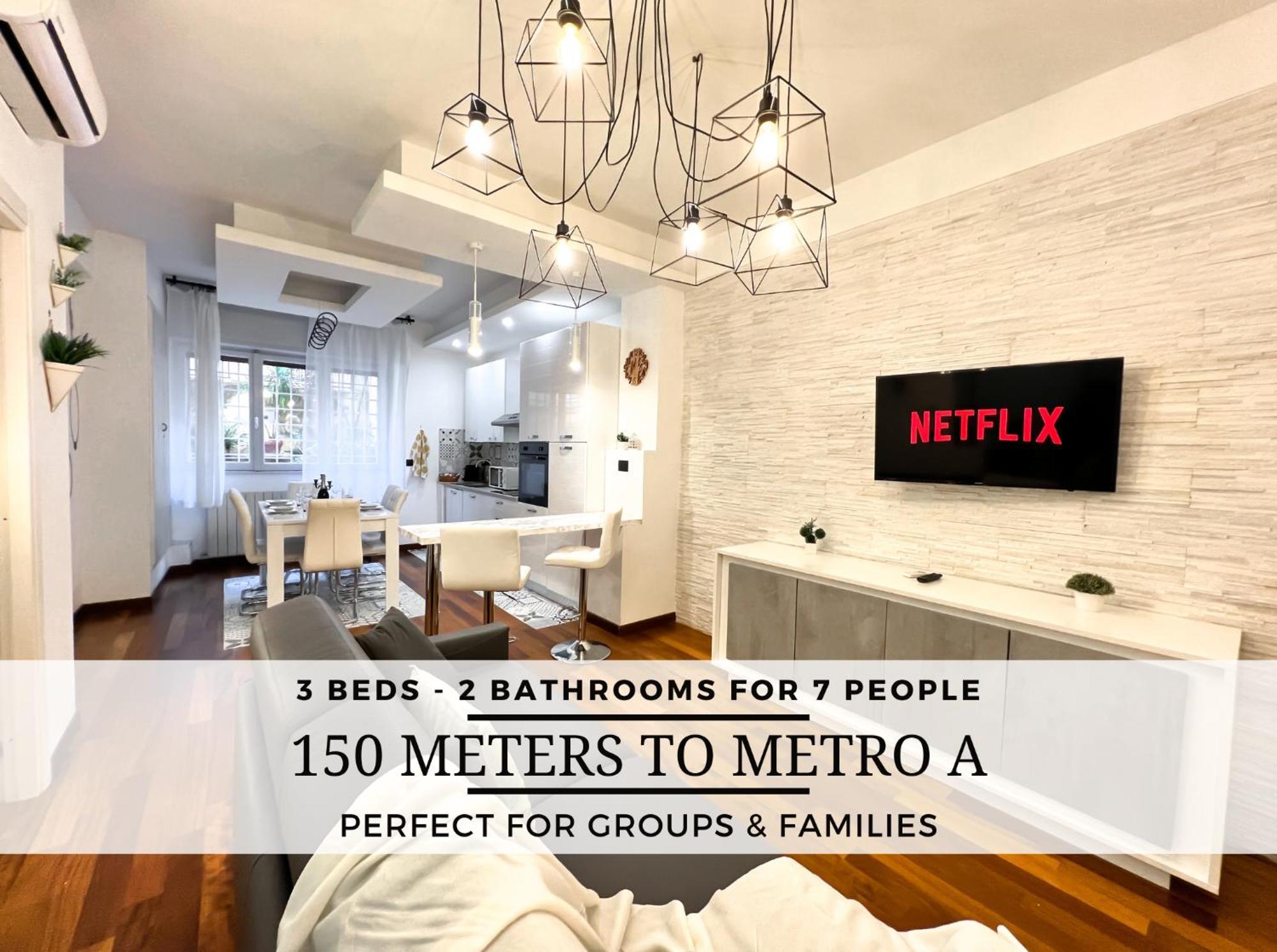 Unique House - 3 Bedrooms & 2 Bathrooms With 4 Beds - 100 Meters To The Metro A Rom Exteriör bild